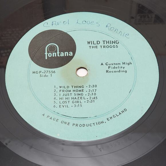 The Troggs Wild Thing LP Fontana Record MGF-27556 Original Insert - Picture 3 of 12